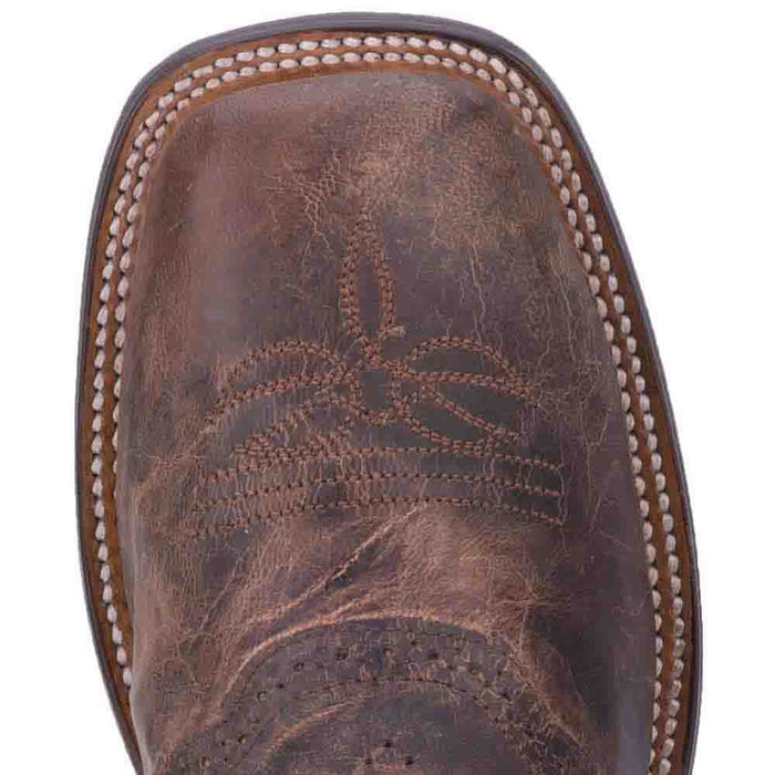 Dan Post Mens Franklin 11 Broad Square Toe Boot Sand and Chocolate Leather Boot