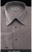 Fratello French Cuff Dark Brown - Herringbone Tweed Stripe Big And Tall Sizes 18 19 20 21 22 Inch Neck Men'S Dress Shirt
