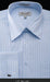 Fratello French Cuff Light Blue - Herringbone Tweed Stripe Big and Tall Sizes Men's Dress Shirt