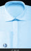 French Cuff with Cuff Links - Solid Pleated Collar Light Blue Men's Dress Shirt