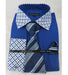 Royal Blue Solid Body With Poka-A-Dot Collar French Cuff Men'S Dress Shirt