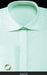 French Cuff with Cuff Links - Solid Pleated Collar Mint ~ Sage Men Dress Shirt