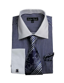 French Cuff Dress Shirt And Tie Set MensUSA French Cuff Dress Shirt And Tie Set MensUSA