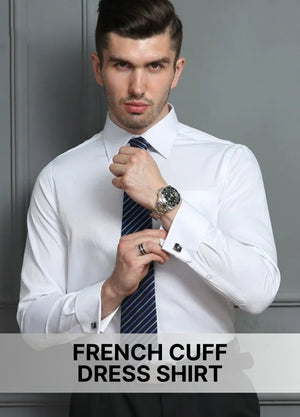 French Cuff Dress Shirt – Sophisticated Style with Cufflink Elegance