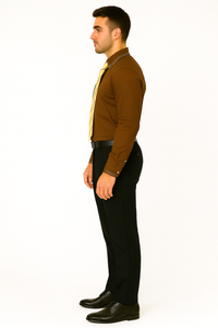 French Cuff Matching Tie Handkerchief Set Multi-Color Men's Dress Shirt