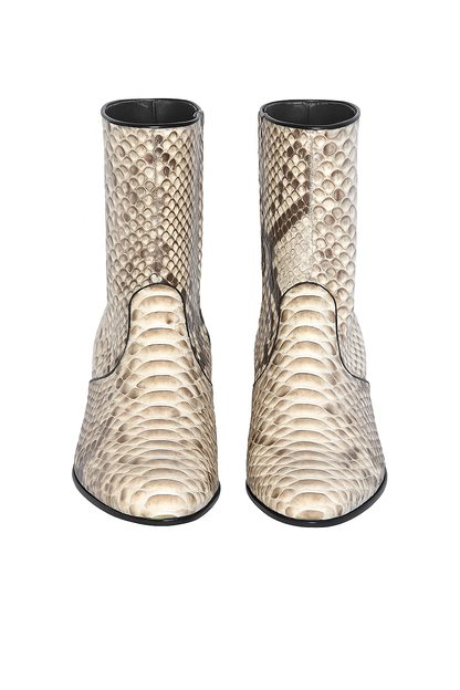 Mens Python Snakeskin Ankle Boots