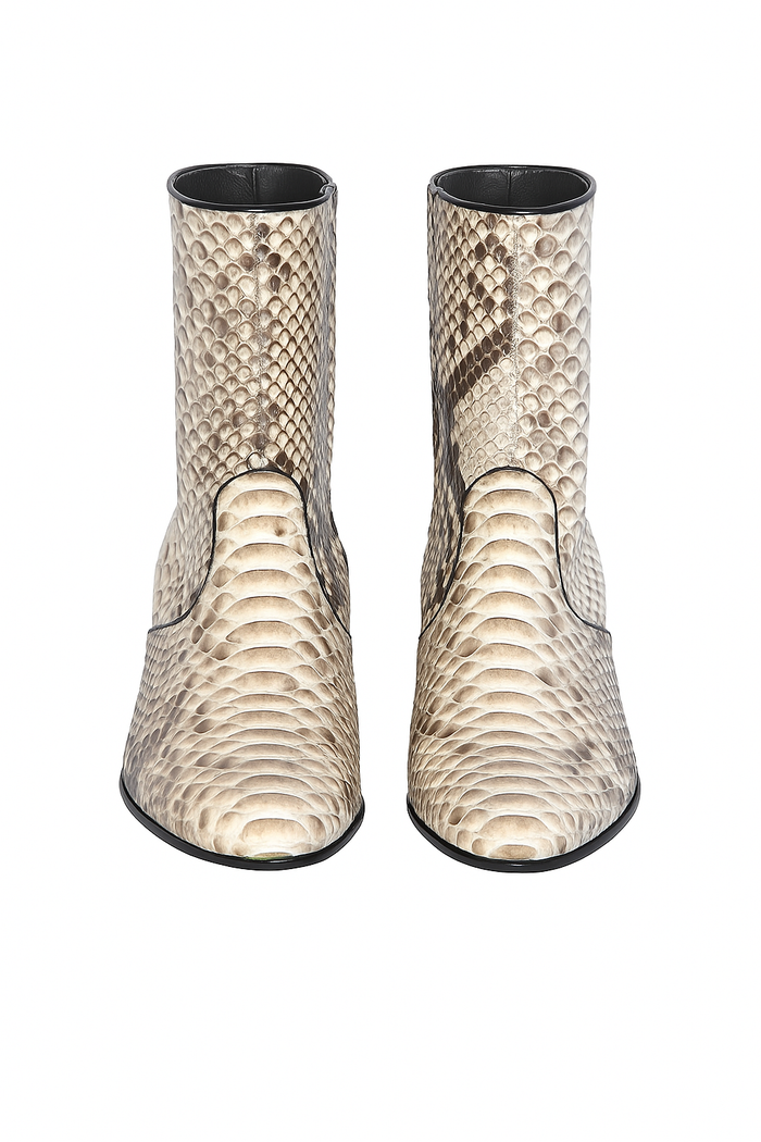Mens Python Snakeskin Ankle Boots