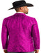 Mens Western Blazer Paisley Pattern Cowboy Tuxedo Fuchsia Jacket