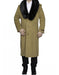 Men's Camel Fur Collar Full Length Wool Top Coat