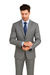 Catania Collection - Modern Fit Windowpane Suit 2 Piece in Medium Gray