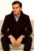 Men's Dark Brown  Wool Fabric Big and Tall Men's Peacoat