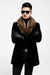 Fur Collars Men's Overcoat - Men's Peacoat and Cashmere