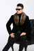 Fur Collars Men's Overcoat - Men's Peacoat and Cashmere