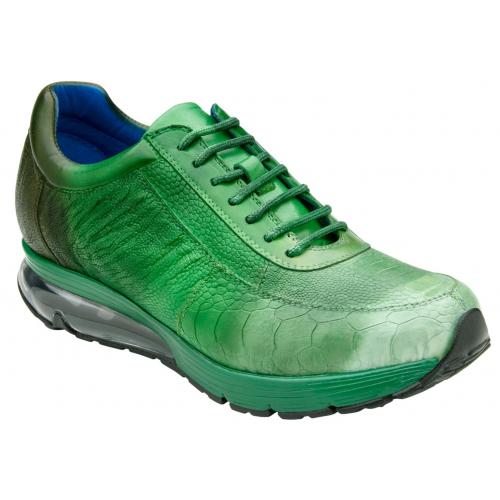 Belvedere George Multi Pine Green Genuine Ostrich Leg Sneakers - Image 2