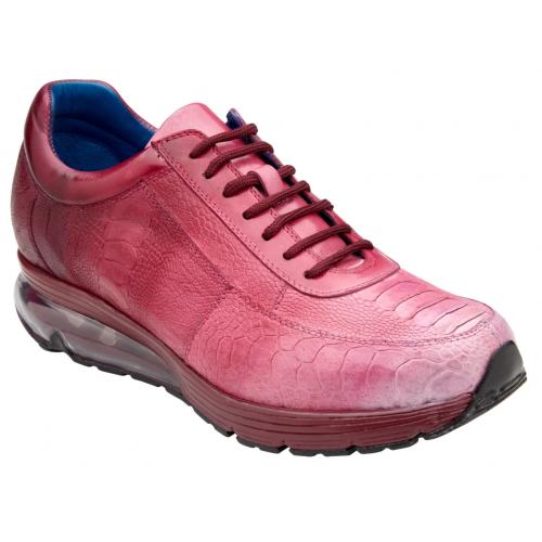 Belvedere George Multi Rose Pink Genuine Ostrich Leg Sneakers - Image 2