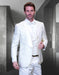 Statement Men's Off White Pattern Vested Tuxedo with Bowtie
