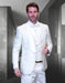 Statement Men's Off White Pattern Vested Tuxedo with Bowtie