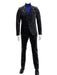 Camouflage Design Two Piece Slim Fit Suit Black