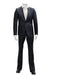 Mens Blue Slim Fit Faux Leather Suit – 1 Button Notch Lapel