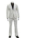 Mens Faux Leather Suit, Notch Lapel with Pick Stitching, 1 Button, Pocket Flaps, Center Vent - Slim Fitted in Color Bone