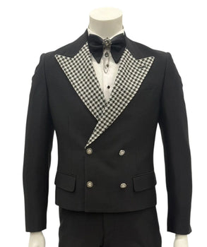 Black Tail Tuxedo - Tailcoat - 1920s Black and Silver
