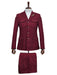 Mens Giovanni Testi 2 Piece Burgundy Suit – Slim Fit 4 Button Blazer with Notch Lapel & Flap Pockets