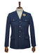 Mens Giovanni Testi 2 Piece Slim Fit Suit in Dark Blue – Classic 4 Button Notch Lapel Dress Suit