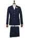Mens Giovanni Testi 2 Piece Slim Fit Suit in Dark Blue – Classic 4 Button Notch Lapel Dress Suit