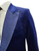Mens Navy Velvet Victorian Tailcoat Tuxedo – Three Quarter Length Cutaway Stage And Wedding Jacket