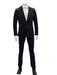 Mens Slim Fit One Button Notch Lapel Suit Black