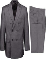 Gangster Suit - 1920 Mens Grey Pattern Suits With Grey Untochable Hat Shirt and Tie Combo