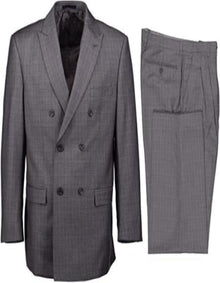 Gangster Suit - 1920 Mens Grey Pattern Suits With Grey Untochable Hat Shirt and Tie Combo