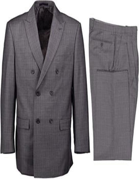 Gangster Suit - 1920 Mens Grey Pattern Suits With Grey Untochable Hat Shirt and Tie Combo