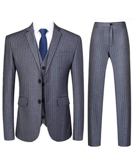 Gangster Suit - 1920 Suit - Pinstripe Suit - Vested Suits