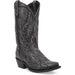 Laredo Garrett Black Distress Leather Snip Toe Boots for Men
