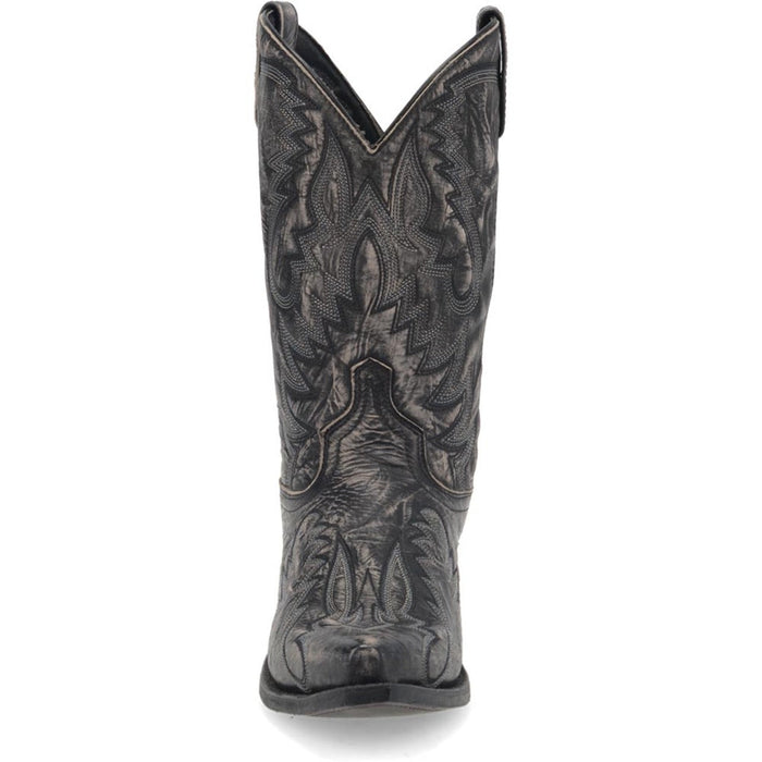 Laredo Garrett Black Distress Leather Snip Toe Boots for Men