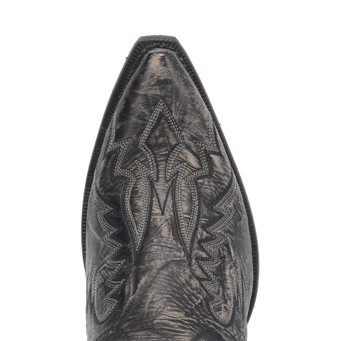 Laredo Garrett Black Distress Leather Snip Toe Boots for Men