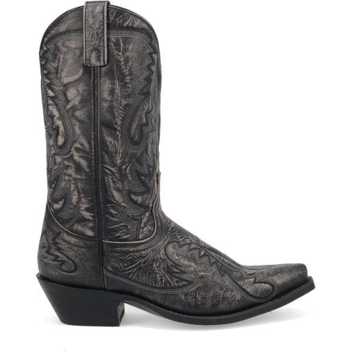 Laredo Garrett Black Distress Leather Snip Toe Boots for Men