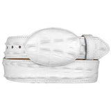 Men's White Gator Skin Print (Imitation) White Western Style Belt