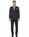 High Quality Dark Navy Blue Suit For Men & Chalk Bold White Pinstripe Double Breasted  100% Poly-Ray Suit