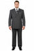 Mens Classic Wool Feel Double Breasted Suit in Heather Grey