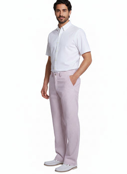 Big And Tall Seersucker Pants For Men - Lavender - Image 7