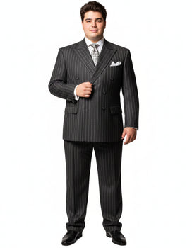 Chalk Bold Pinstripe Double Breasted 6 on 2 Super 120's poly~rayon - Image 7