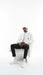 Mens Cashmere & Wool White Double Breasted Overcoat ~ Car Coat