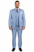 Lazio Collection - Modern Fit Windowpane Suit 3 Piece in Light Blue