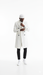 Mens Cashmere & Wool White Double Breasted Overcoat ~ Car Coat