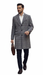 Mens Plaid Overcoat - Checkered Carcoat - 100% Wool Three Quarter Peacoat