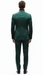 Mens Single Breast Green Sateen Shiny Fabric Metallic Fabric - Sharskin Suit