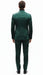 Mens Single Breast Suit Green - Sateen Shiny Fabric Metallic Fabric - Sharskin