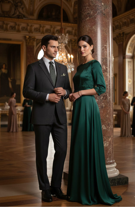 Men'S 2 Piece 100% Executive Suit - Charcoal With Silver Stripe ~ Pinstripe - 100% Percent Wool Fabric Suit - Worsted Wool Business Suit